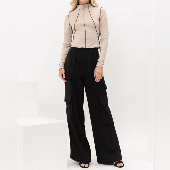 002 -NEW! FABULOUS CHIC SEXY CARGO PANTS BEST WIDE LEG CARGO PANTS - Picture 7 of 12